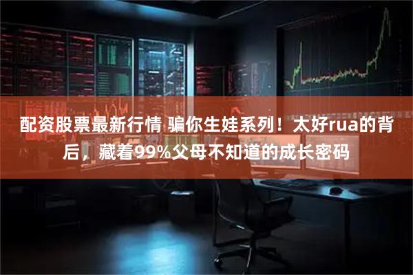 配资股票最新行情 骗你生娃系列！太好rua的背后，藏着99%父母不知道的成长密码